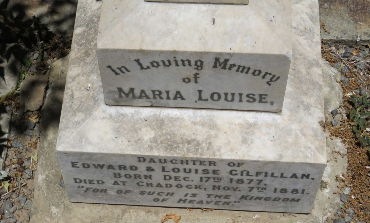 GILFILLAN Maria Louise 1877-1881