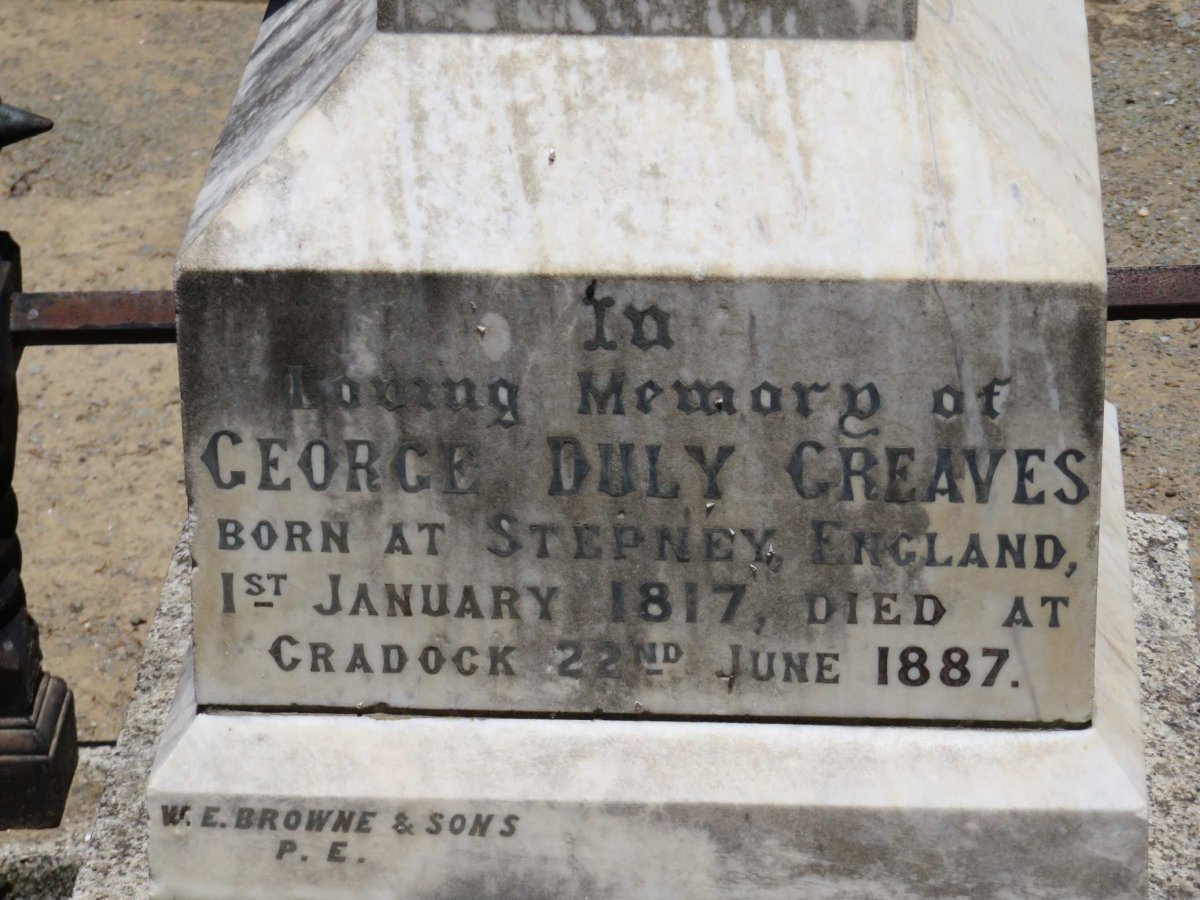 GREAVES George Duly 1817-1887