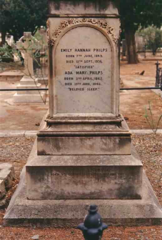 PHILPS Emily Hannah 1849-1936 :: PHILPS Ada Mary 1862-1946