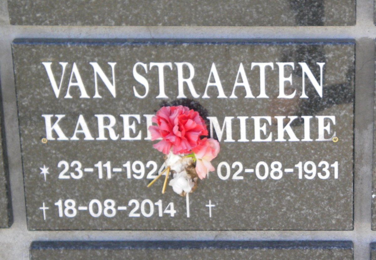 STRAATEN Karel, van 1924-2014 &amp; Miekie 1931-