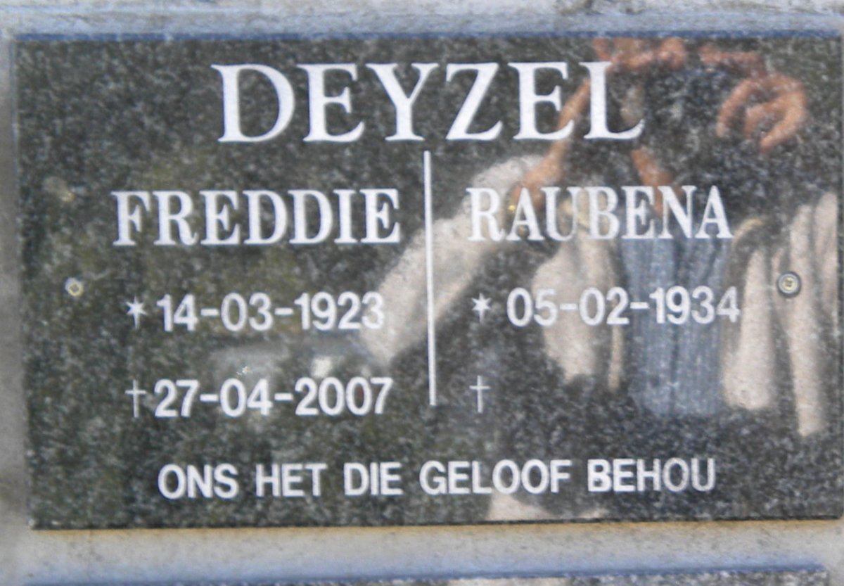DEYZEL Freddie 1923-2007 &amp; Raubena 1934-