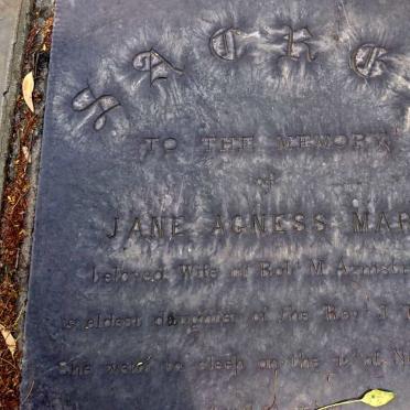 ARMSTRONG Jane Agness Mary nee TAYLOR -1850