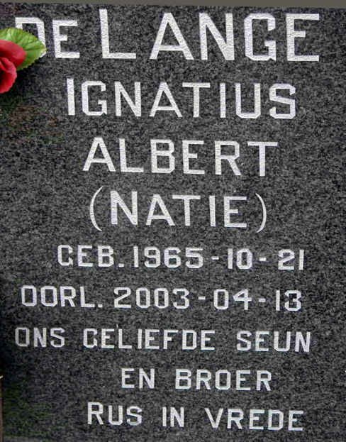 LANGE Ignatius Albert, de 1965-2003