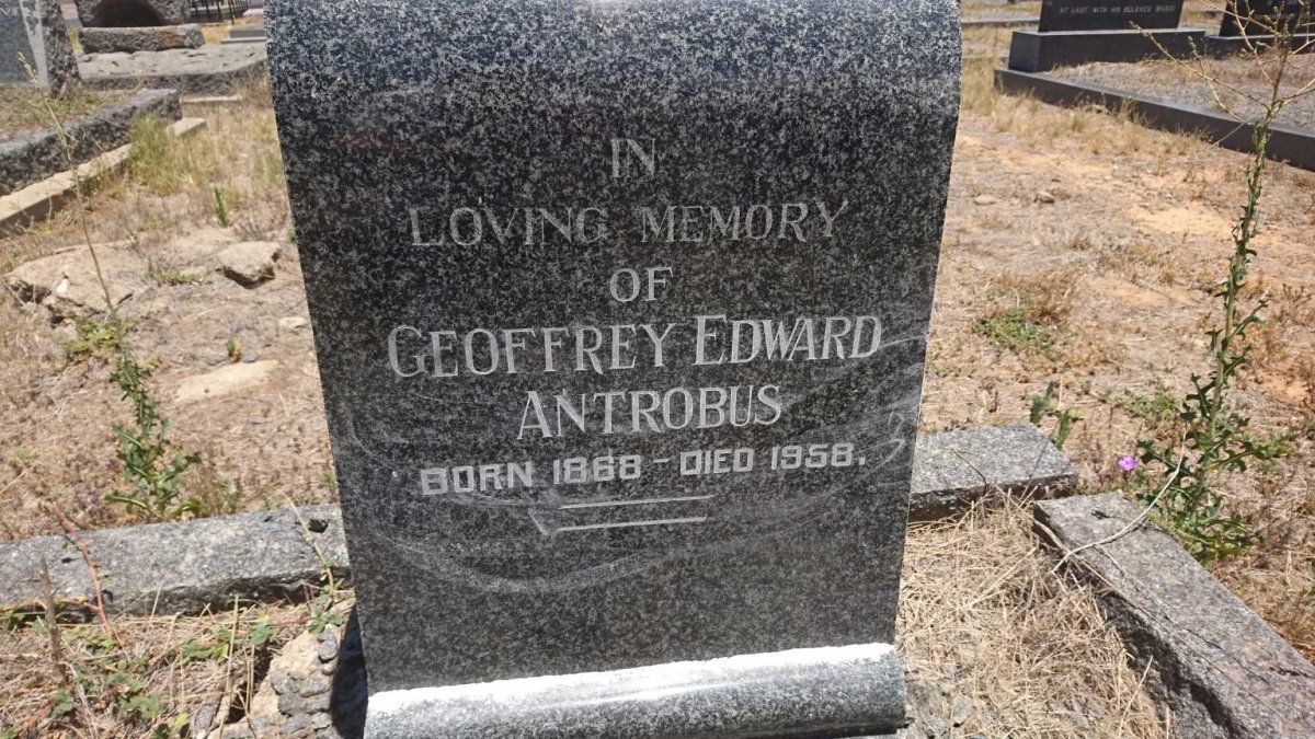ANTROBUS Geoffrey Edward 1868-1958 &amp; Mary ATHERSTONE nee BARBER 1874-1954
