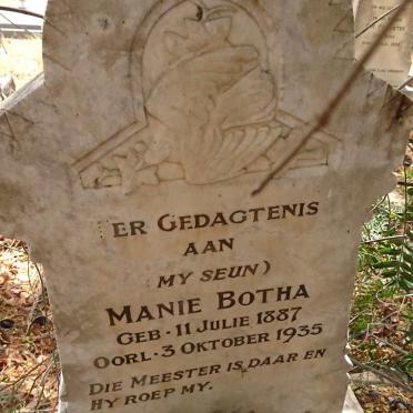 BOTHA Manie 1887-1935