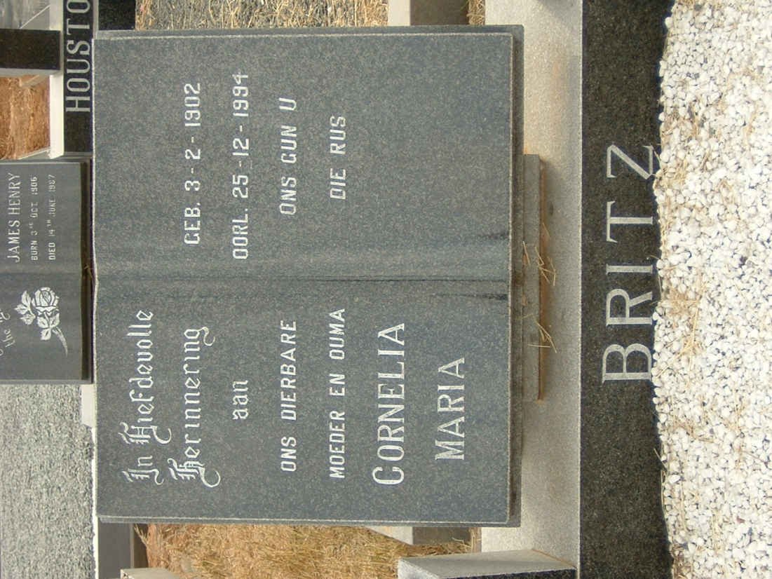 BRITZ Cornelia Maria 1902-1994