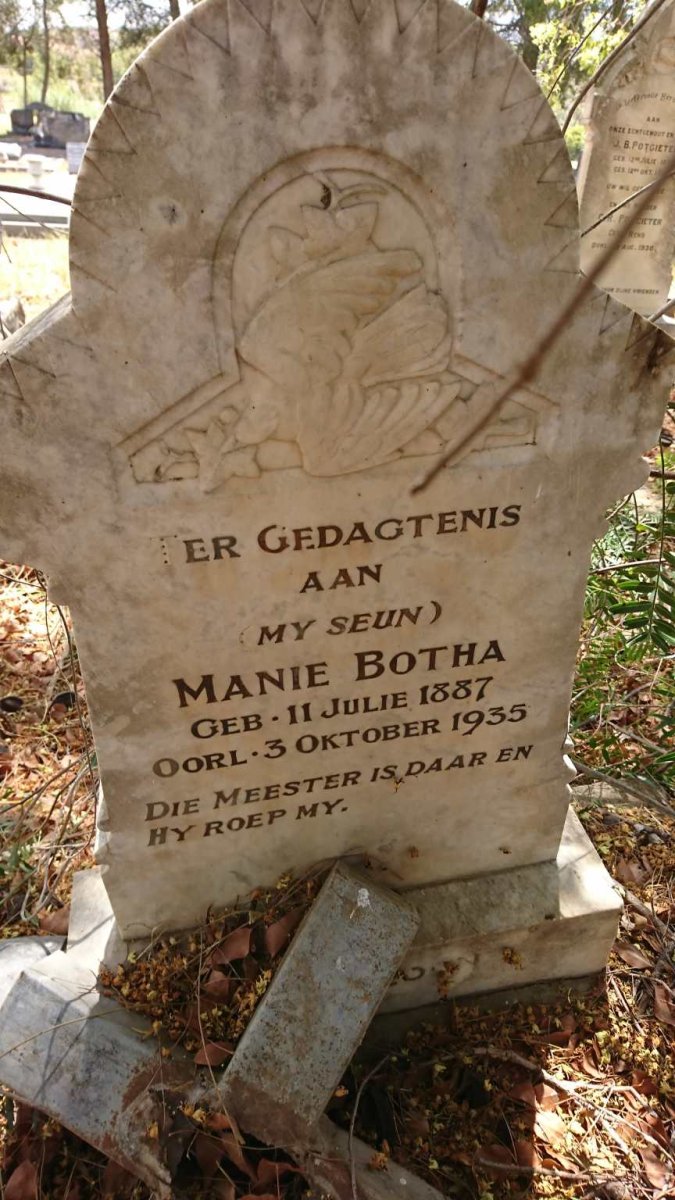 BOTHA Manie 1887-1935