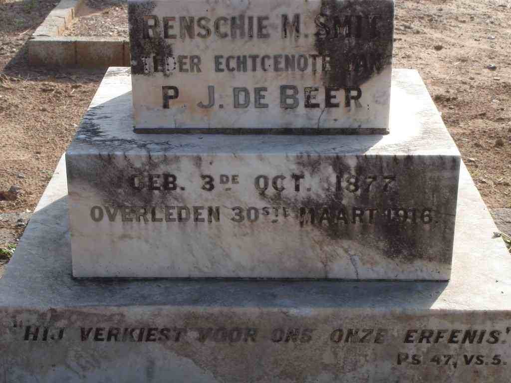 BEER Renschie M., de nee SMIT 1877-1916