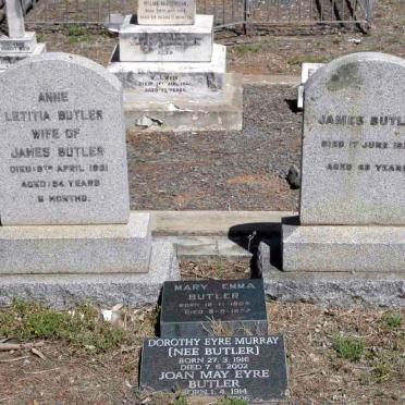 BUTLER Joan May Eyre 1914-2006 :: MURRAY Dorothy Eyre nee BUTLER 1916-2002 :: BUTLER Mary Emma 1954-1977