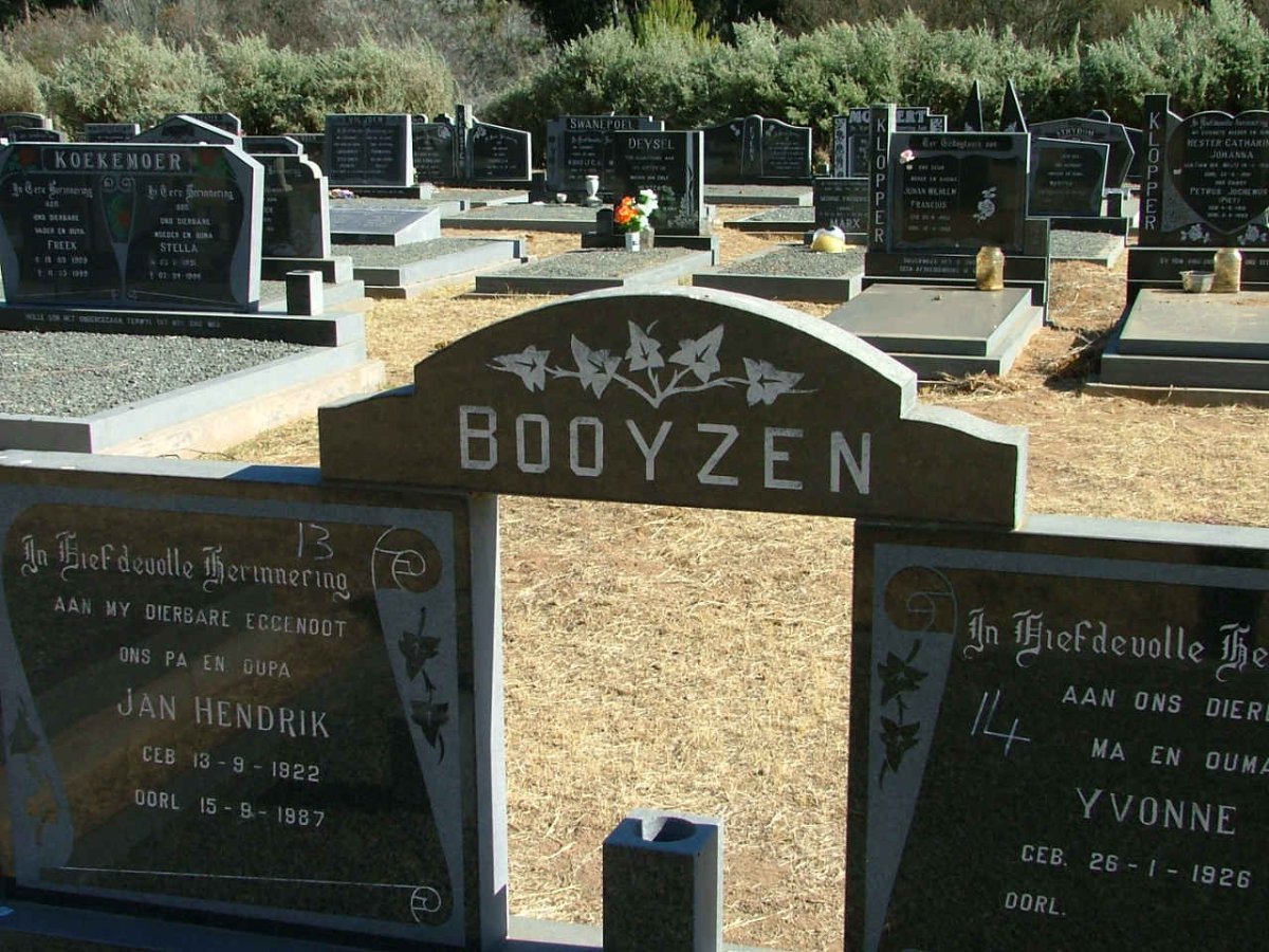 BOOYZEN Jan Hendrik 1922-1987 &amp; Yvonne 1926-