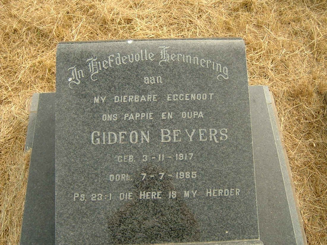 BEYERS Gideon 1917-1985
