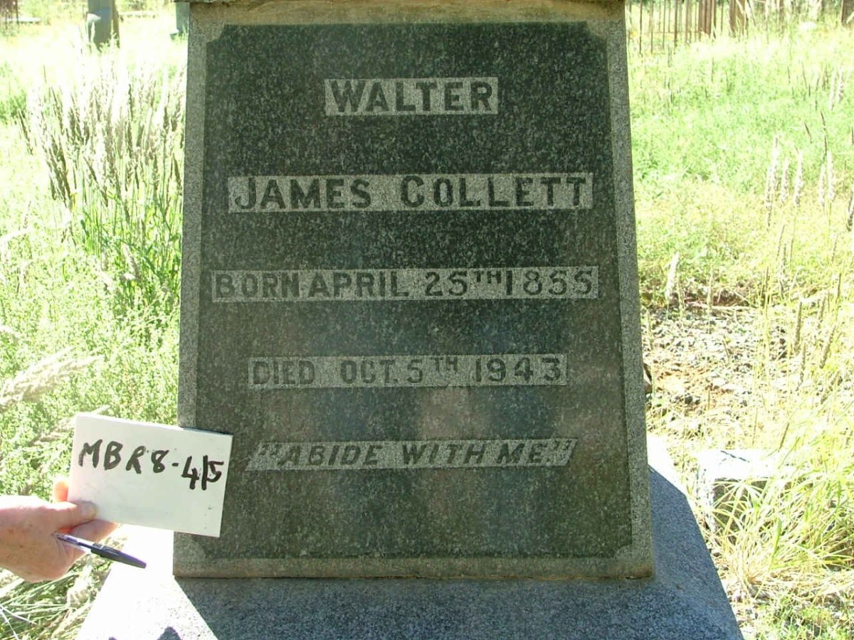 COLLETT Walter James 1855-1943