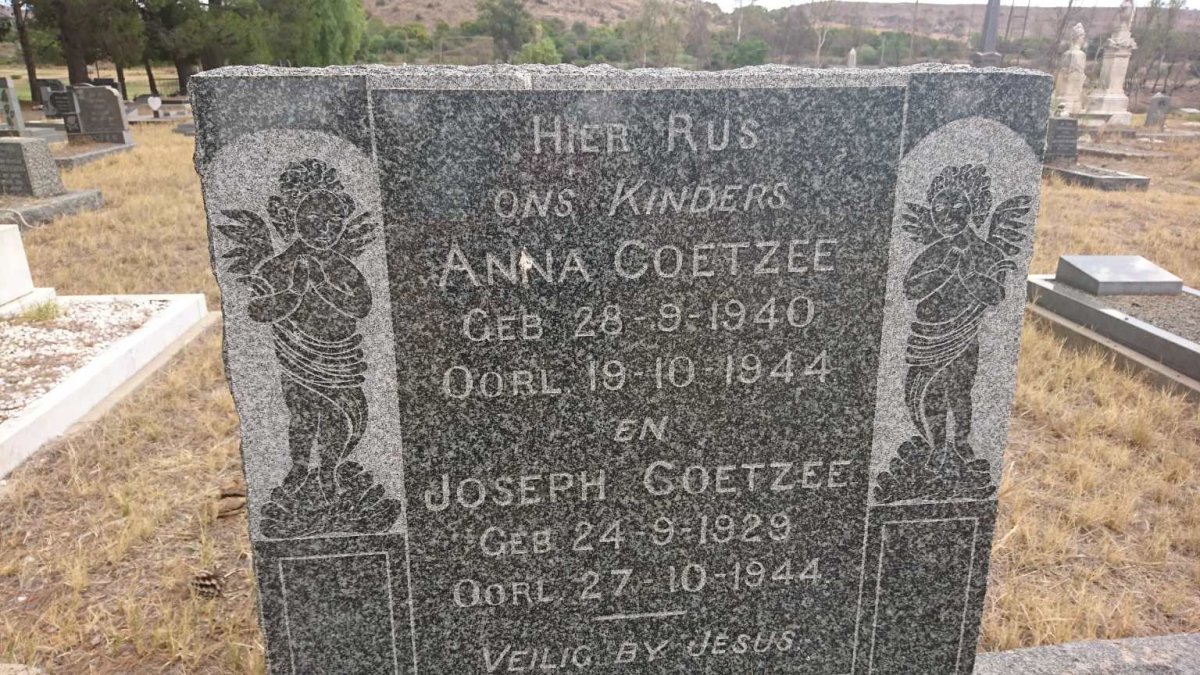 COETZEE Joseph 1929-1944 :: COETZEE Anna 1940-1944