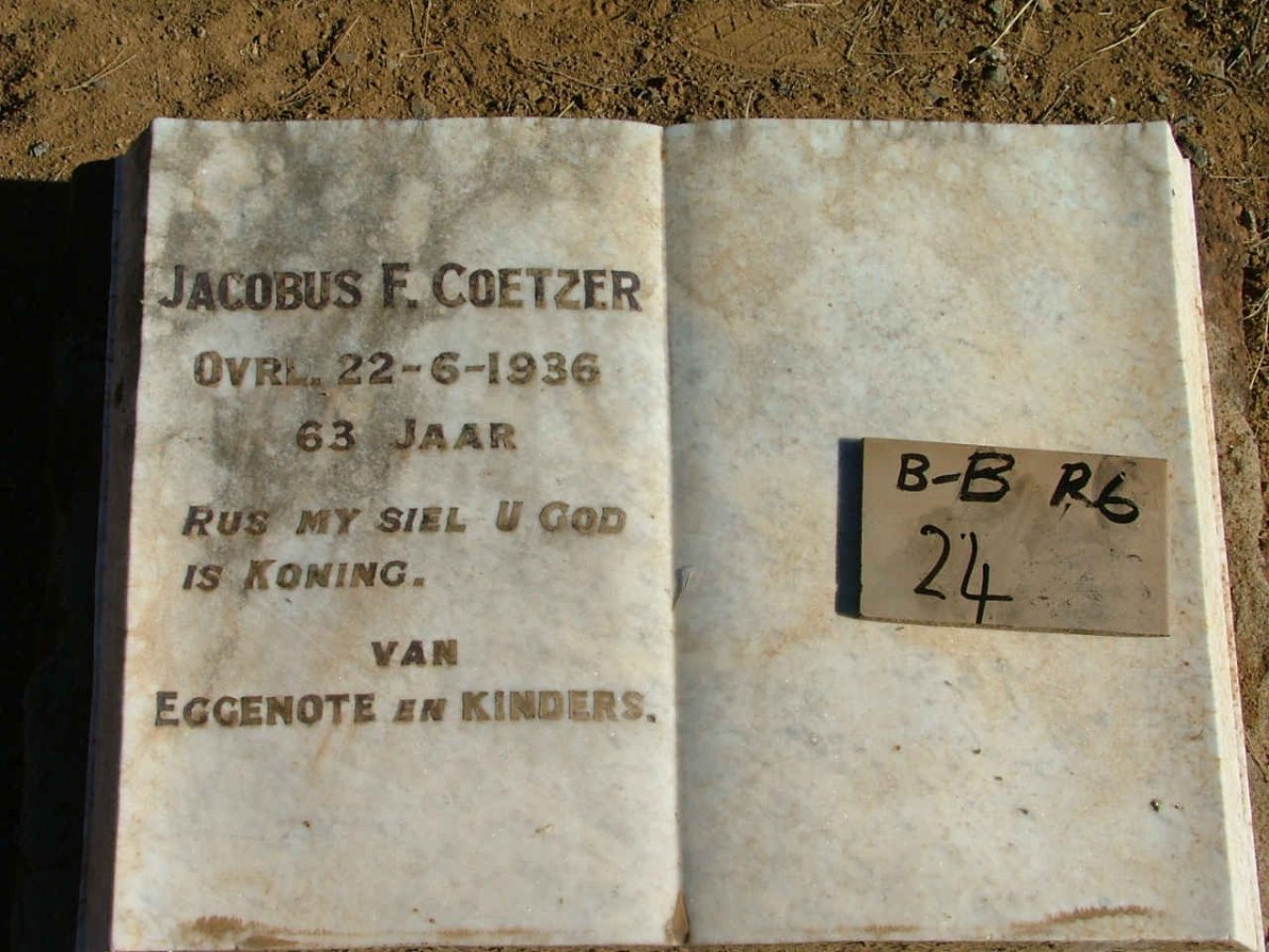 COETZER Jacobus F. -1936