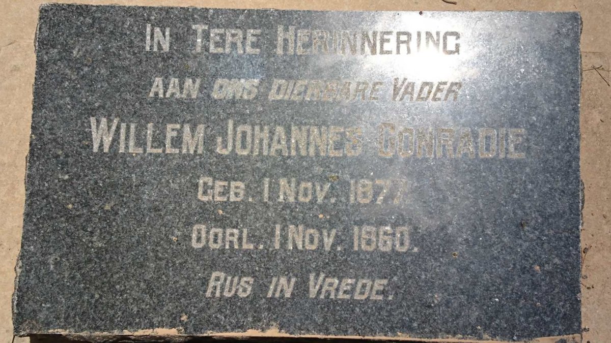 CONRADIE Willem Johannes 1877-1960