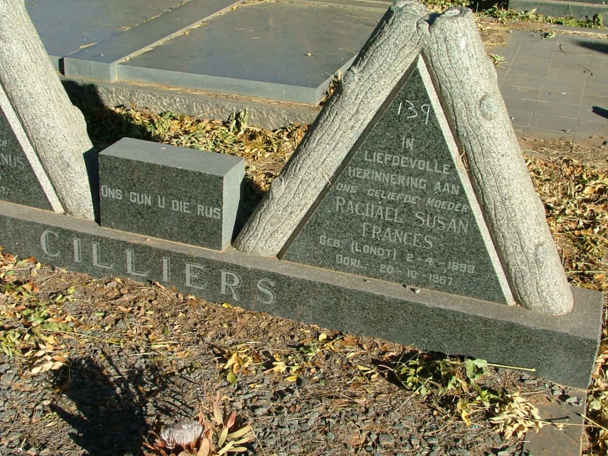 CILLIERS Rachael Susan Frances nee LONDT 1898-1967
