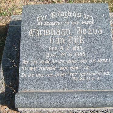 DIJK Christiaan Jozua, van 1894-1955