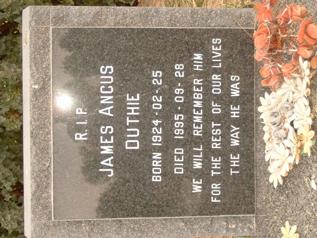 DUTHIE James Angus 1924-1995