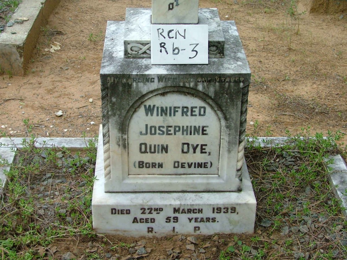 DYE Winifred Josephine Quin nee DEVINE -1939