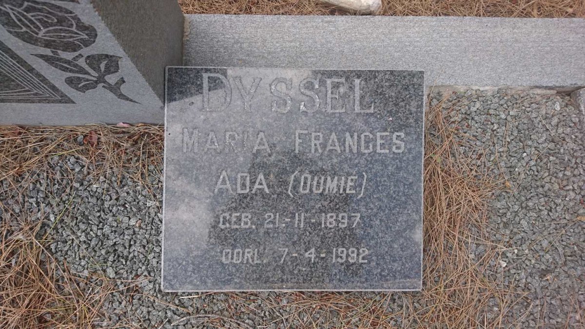 DYSSEL Maria Frances Ada 1897-1992