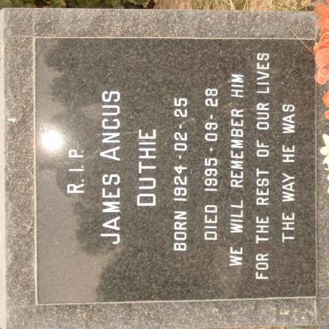 DUTHIE James Angus 1924-1995