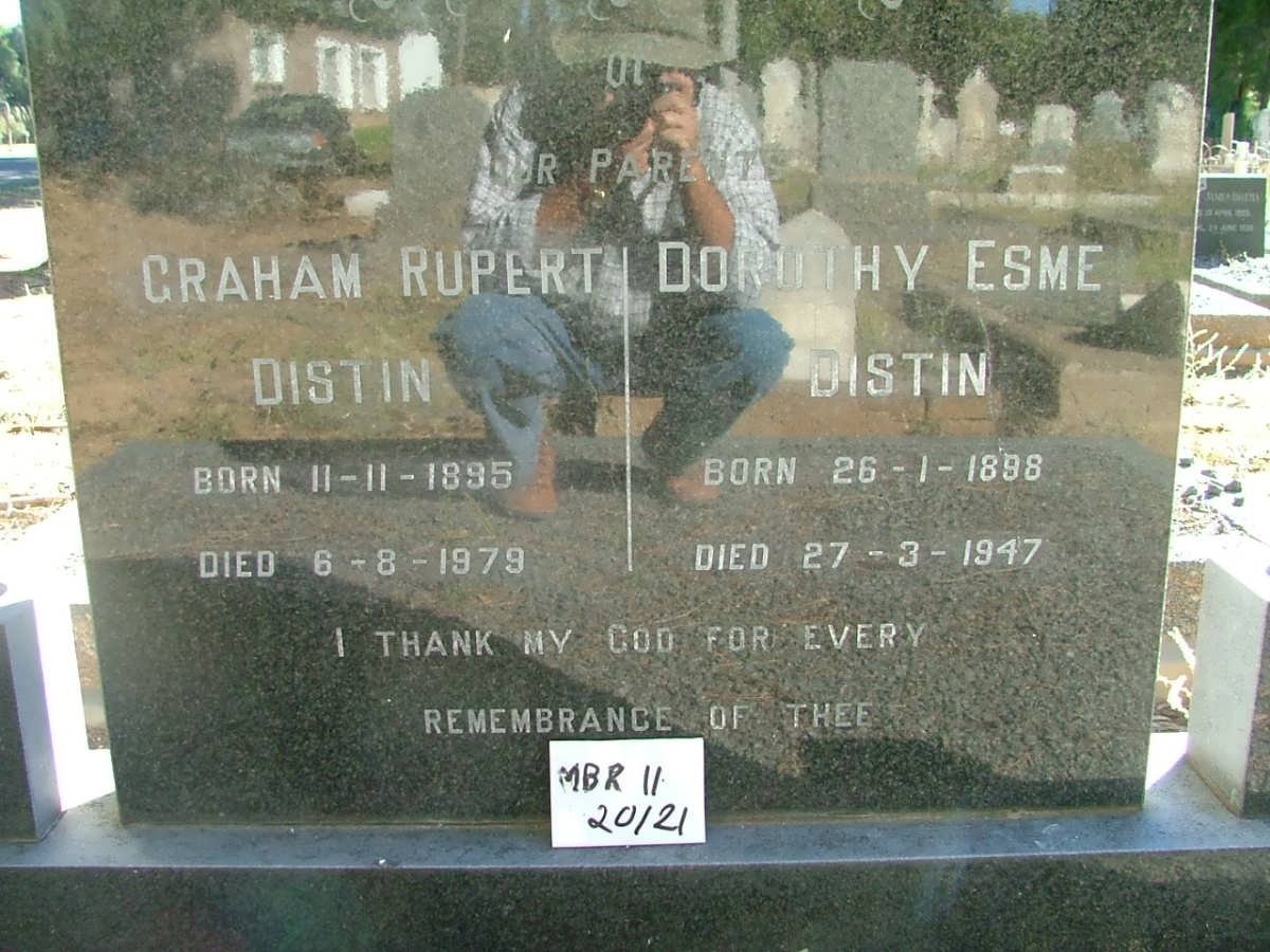 DISTIN Graham Rupert 1895-1979 &amp; Dorothy Esme 1898-1947