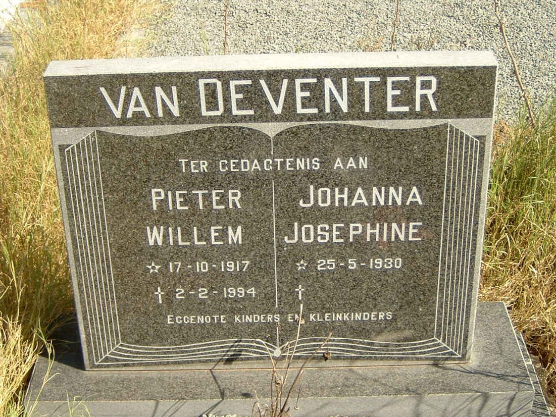 DEVENTER Pieter Willem, van 1917-1994 &amp; Johanna Josephine 1930-