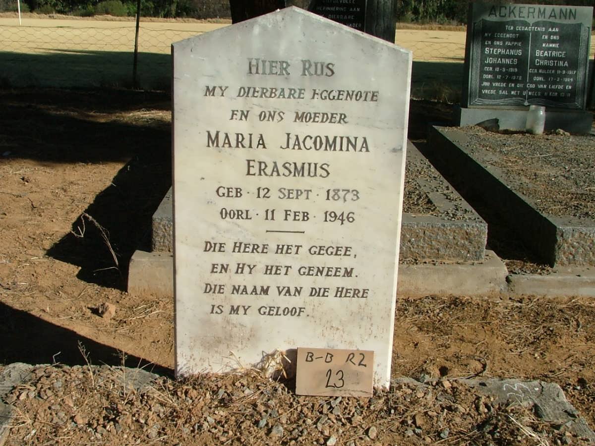 ERASMUS Maria Jacomina 1873-1946