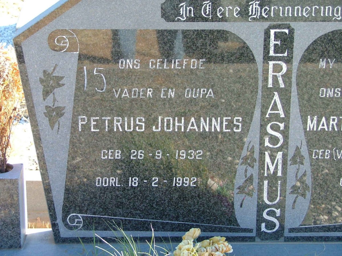 ERASMUS Petrus Johannes 1932-1992