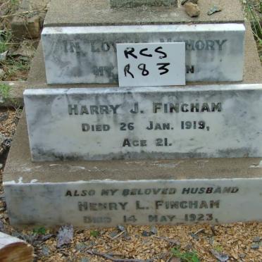 FINCHAM Harry J. 1919 :: FINCHAM Henry L. -1923