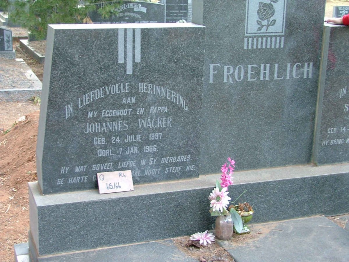 FROEHLICH Johannes Wacker 1897-1966
