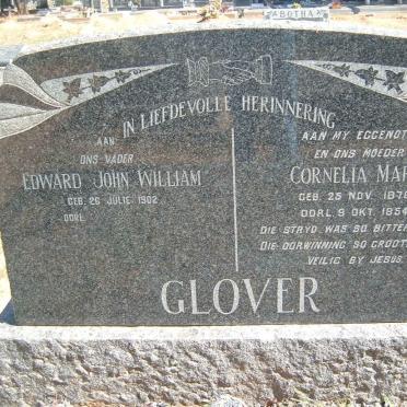 GLOVER Edward John William 1902- &amp; Cornelia Maria 1878-1954