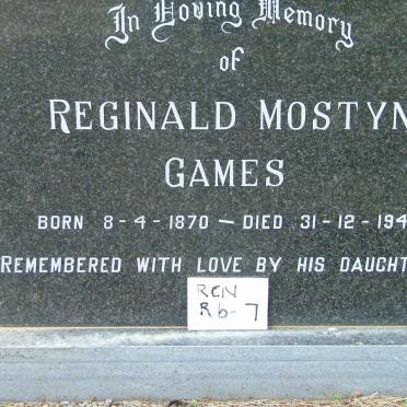 GAMES Reginald Mostyn 1870-1944