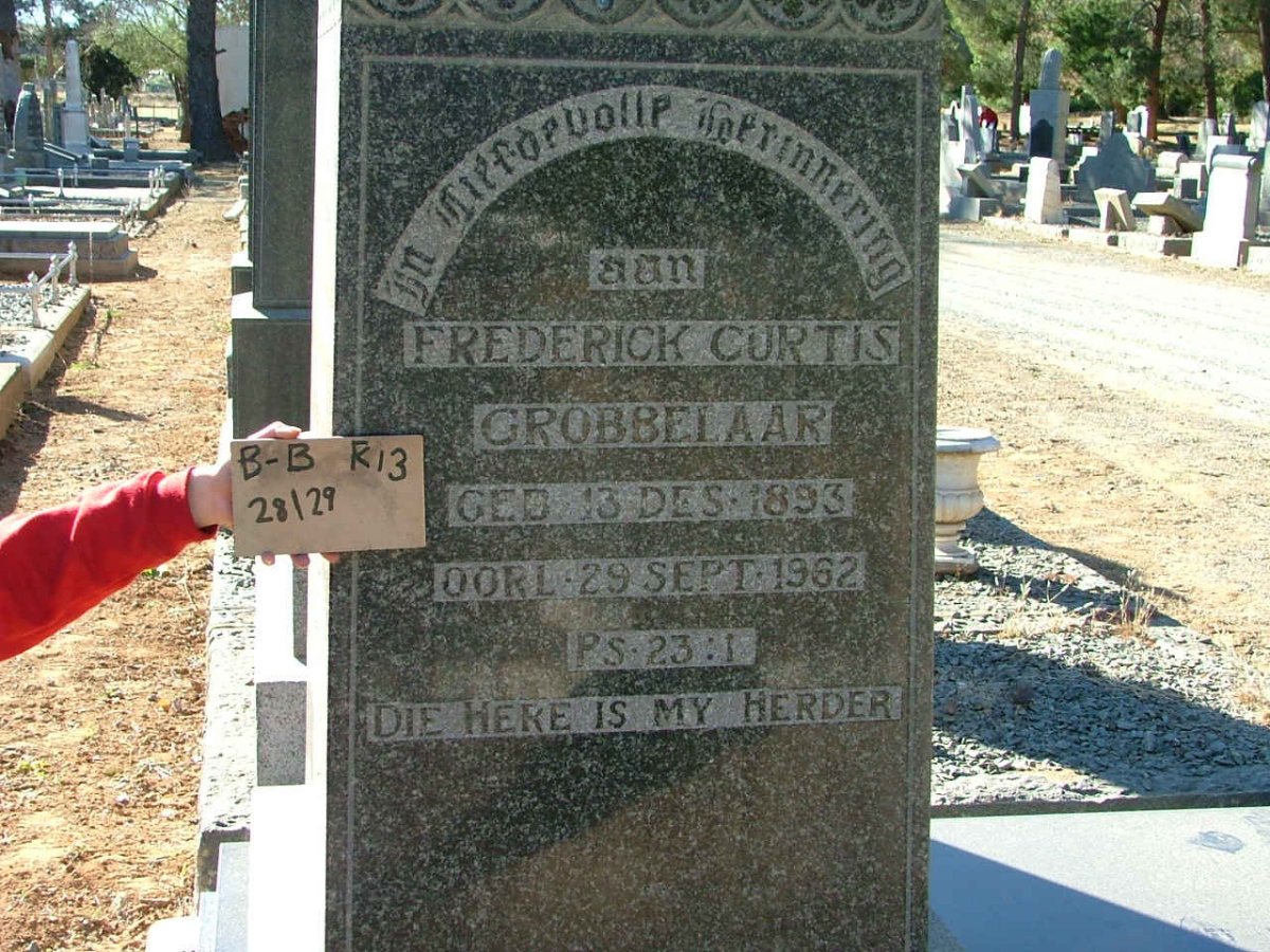 GROBBELAAR Frederick Curtis 1893-1962