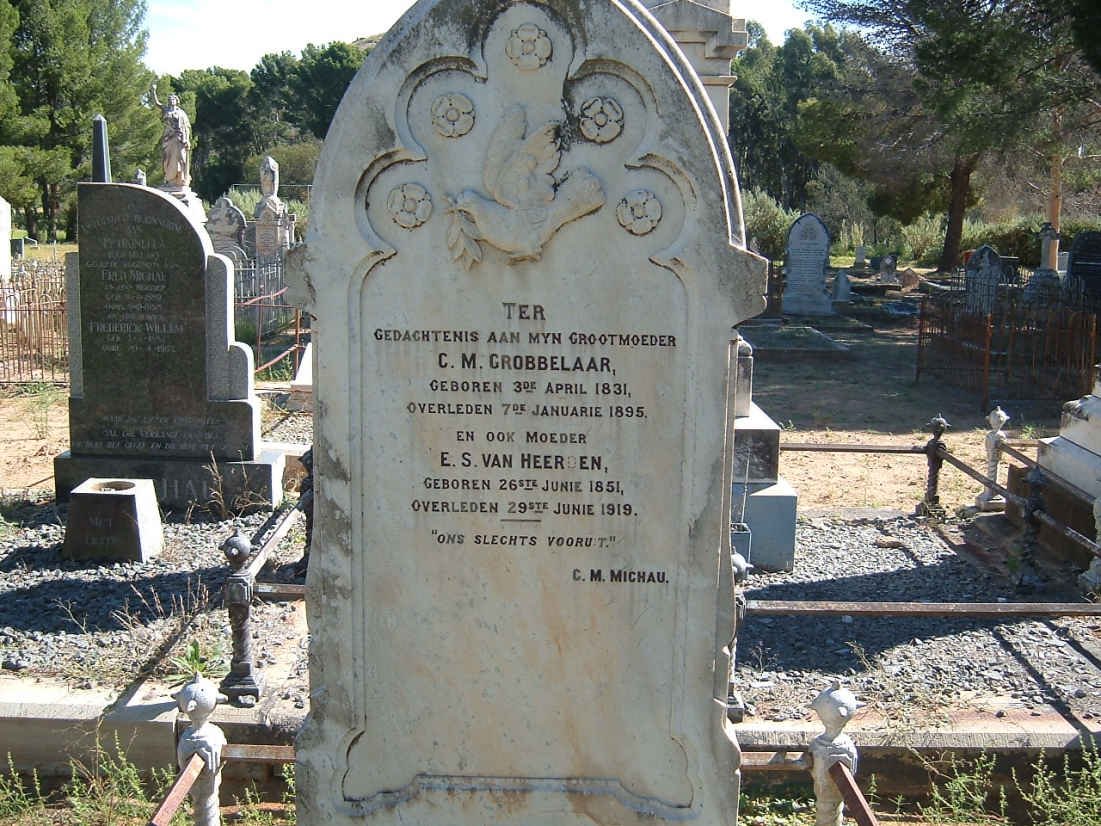 GROBBELAAR C.M. 1831-1895 :: VAN HEERDEN E.S. 1851-1919