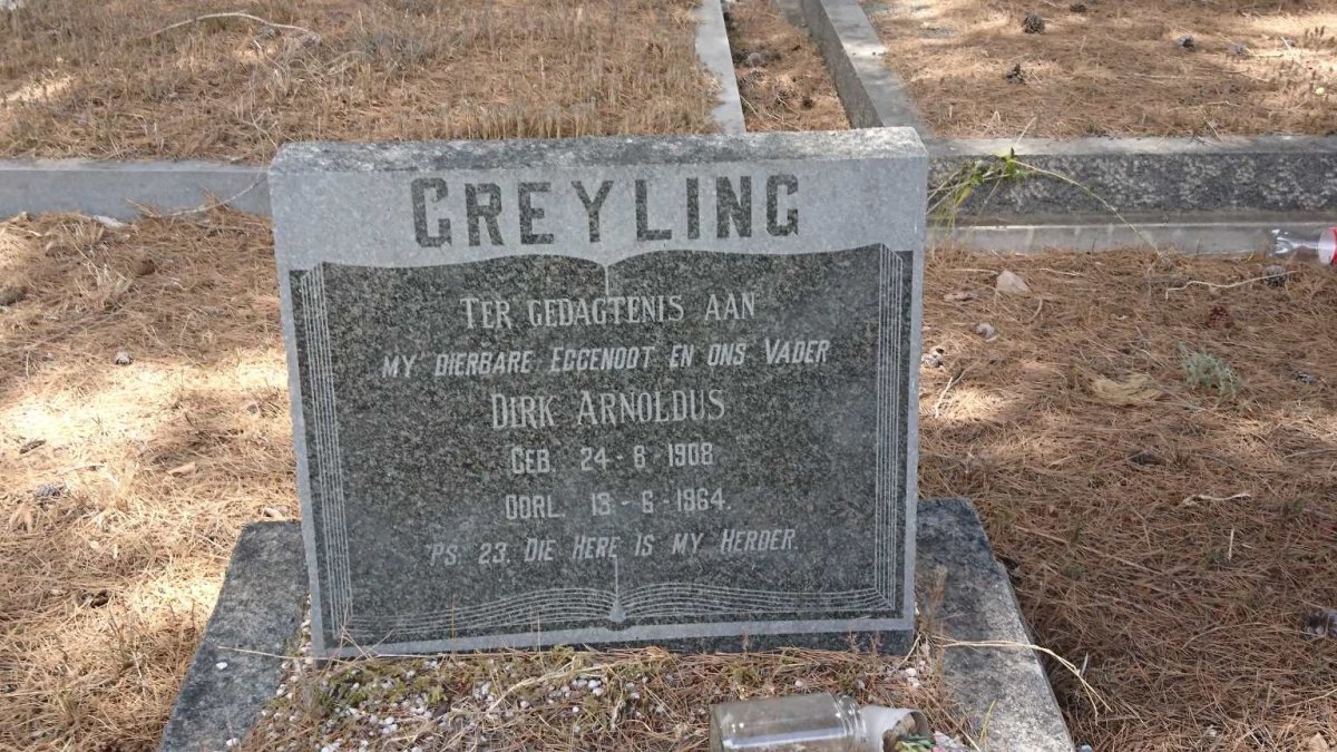 GREYLING Dirk Arnoldus 1908-1964