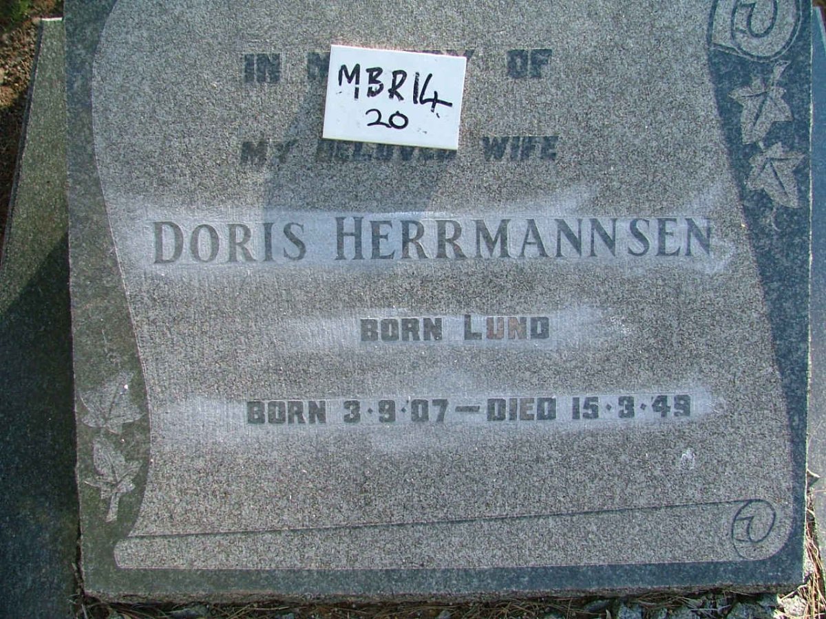 HERRMANNSEN Doris nee LUND 1907-1949