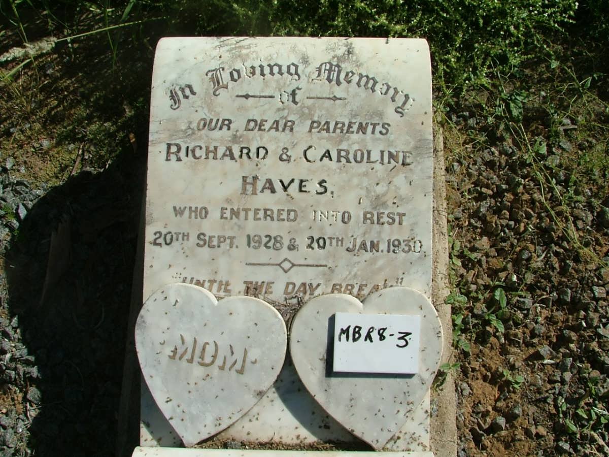 HAVES Richard -1928 &amp; Caroline -1930