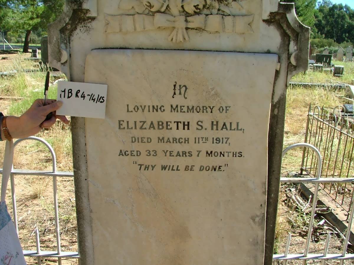 HALL Elizabeth S. -1917