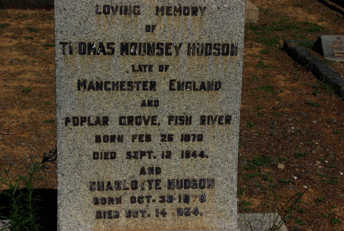 HUDSON Thomas Mounsey 1878-1944 &amp; Charlotte 1870-1964