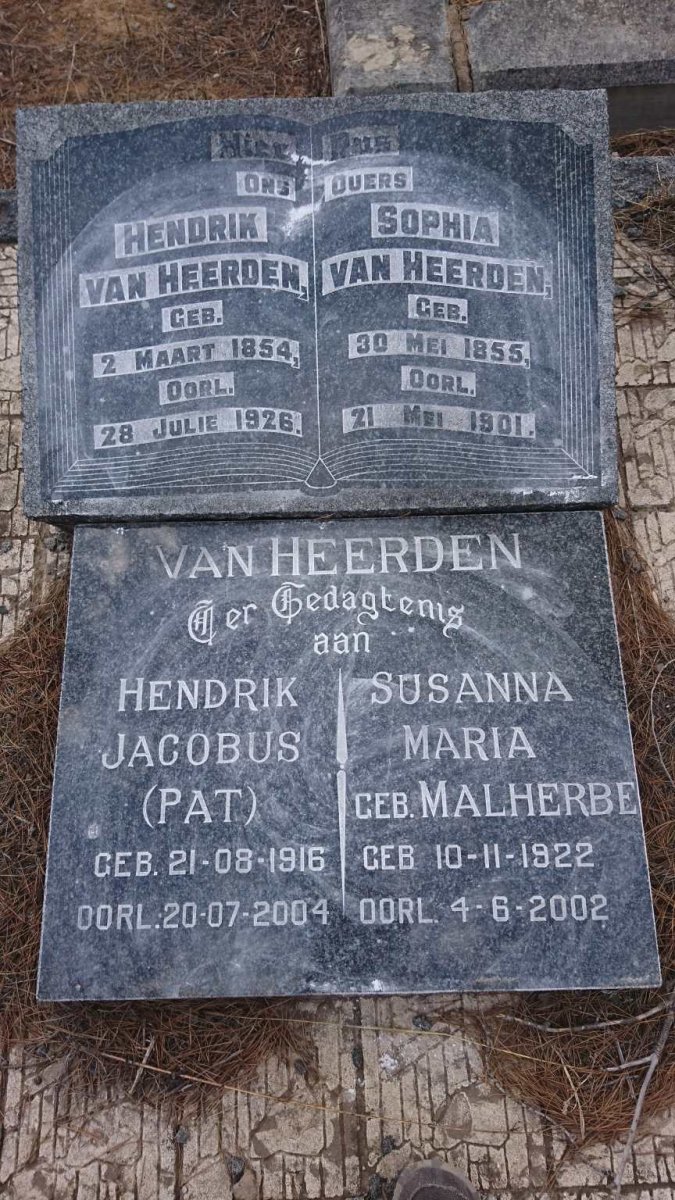 HEERDEN Hendrik, van 1854-1926 &amp; Sophia 1855-1901