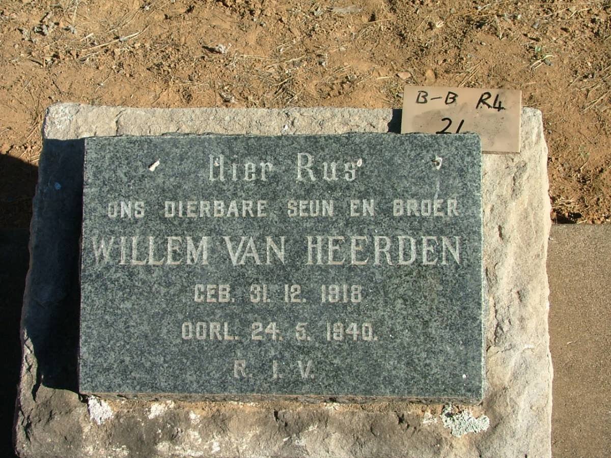HEERDEN Willem, van 1918-1940