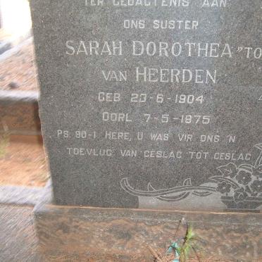 HEERDEN Sarah Dorothea, van 1904-1975