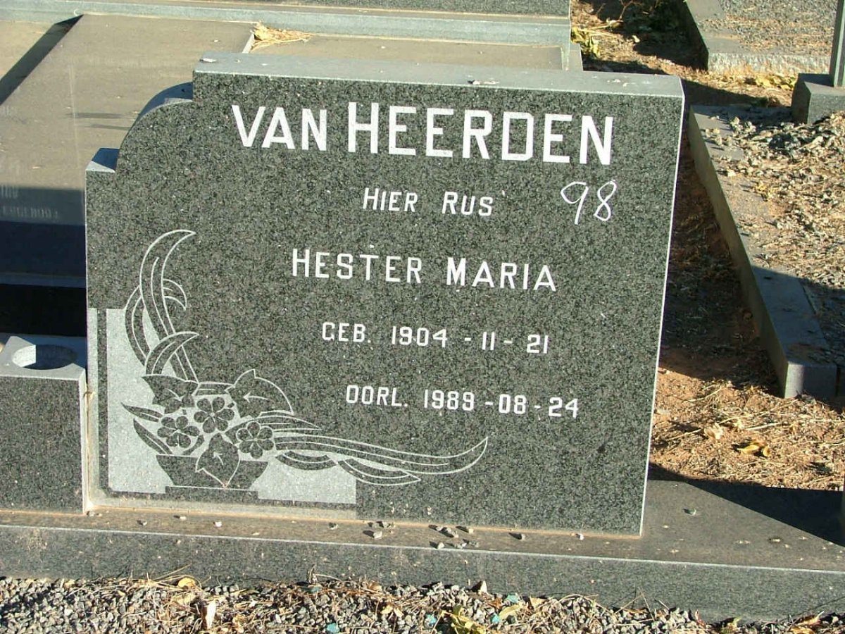 HEERDEN Hester Maria, van 1904-1989