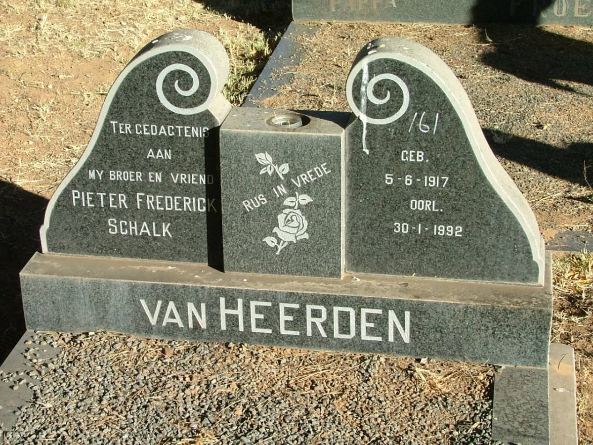 HEERDEN Pieter Frederick Schalk, van 1917-1992