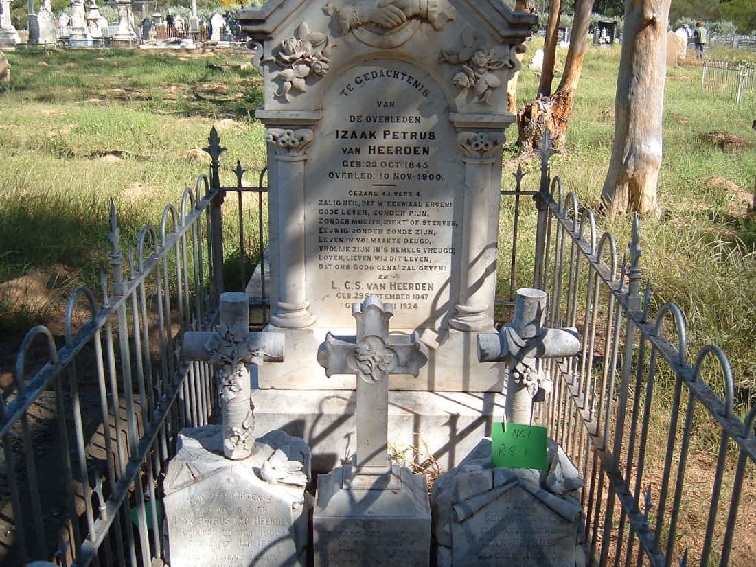 HEERDEN Izaak Petrus, van 1845-1900 &amp; L.C.S. 1847-1924 :: VAN HEERDEN Izak Petrus 1890-1891
