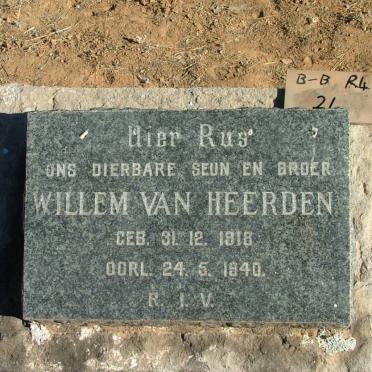 HEERDEN Willem, van 1918-1940