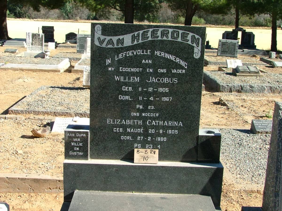 HEERDEN Willem Jacobus, van 1905-1967 &amp; Elizabeth Catharina NAUDE 1905-1980