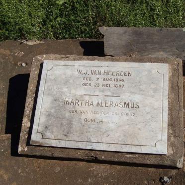 HEERDEN W.J., van 1866-1897 :: ERASMUS Martha M. nee VAN HEERDEN 1862-??