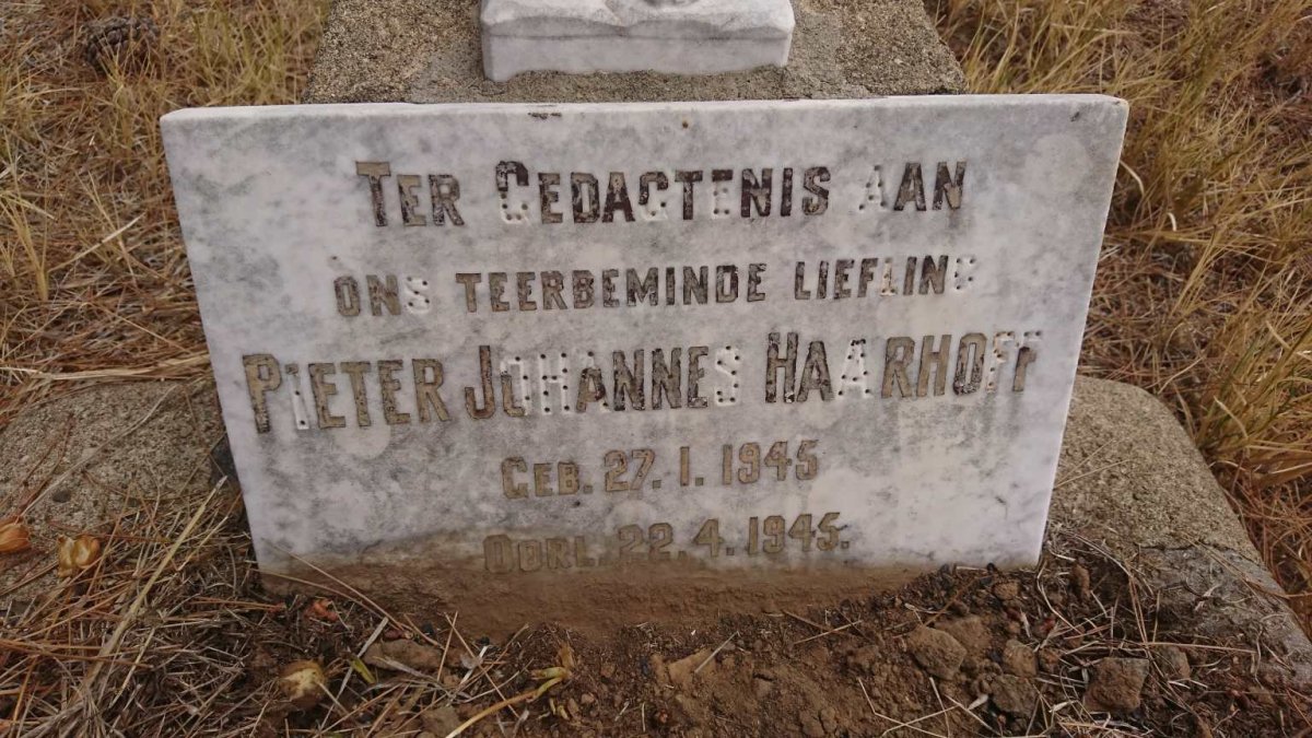 HAARHOFF Pieter Johannes 1945-1945